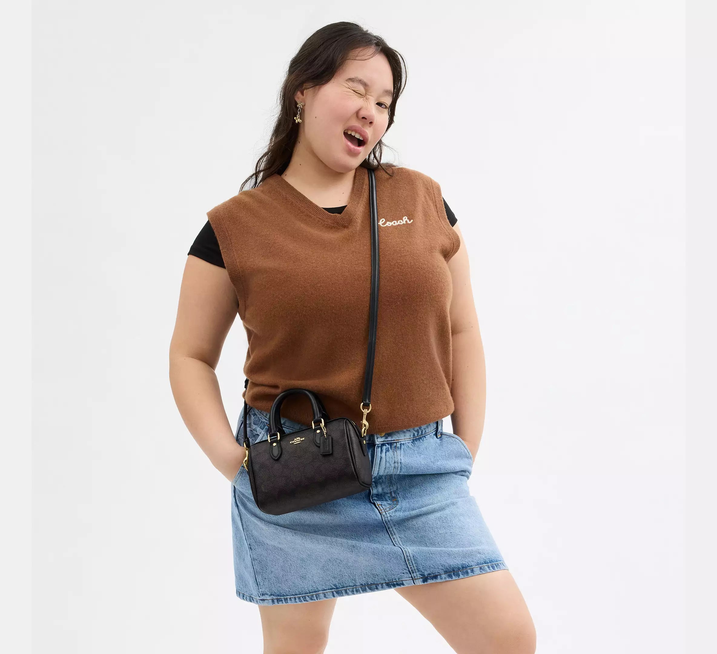 Coach Mini Rowan Crossbody Bag In Signature Canvas