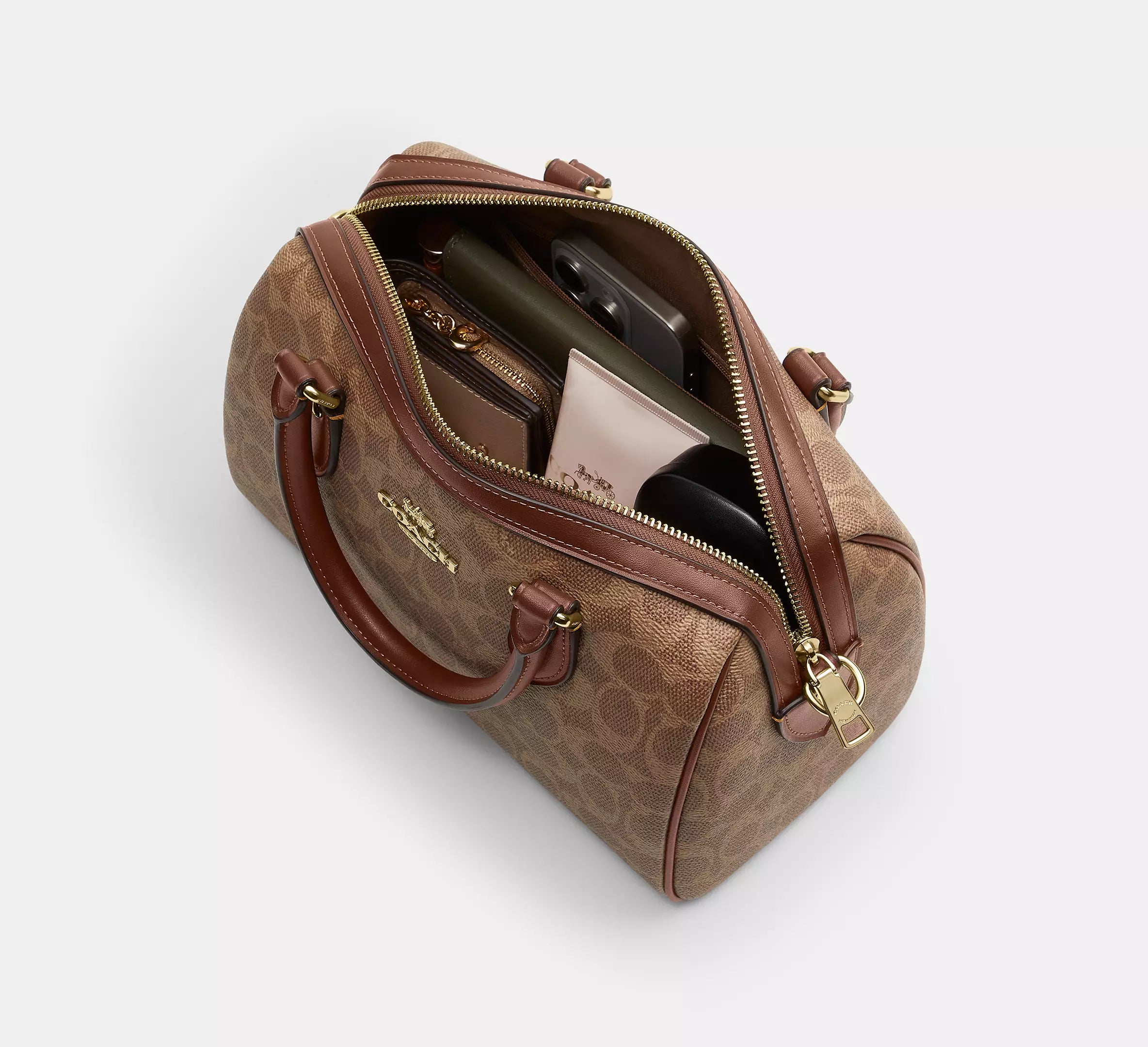 Coach Rowan Satchel Bag In Signature Canvas