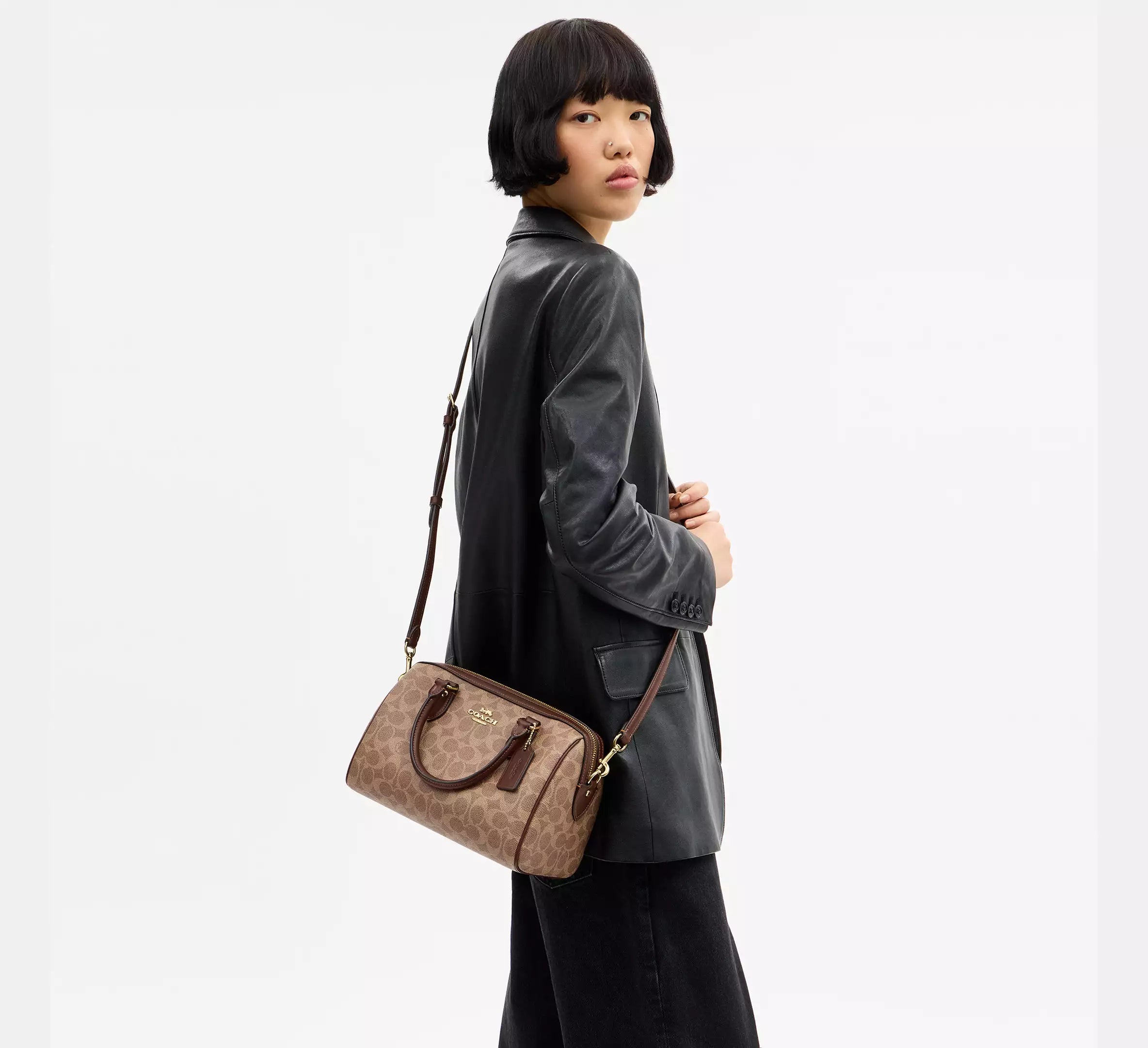 Coach Rowan Satchel Bag In Signature Canvas Secondary image