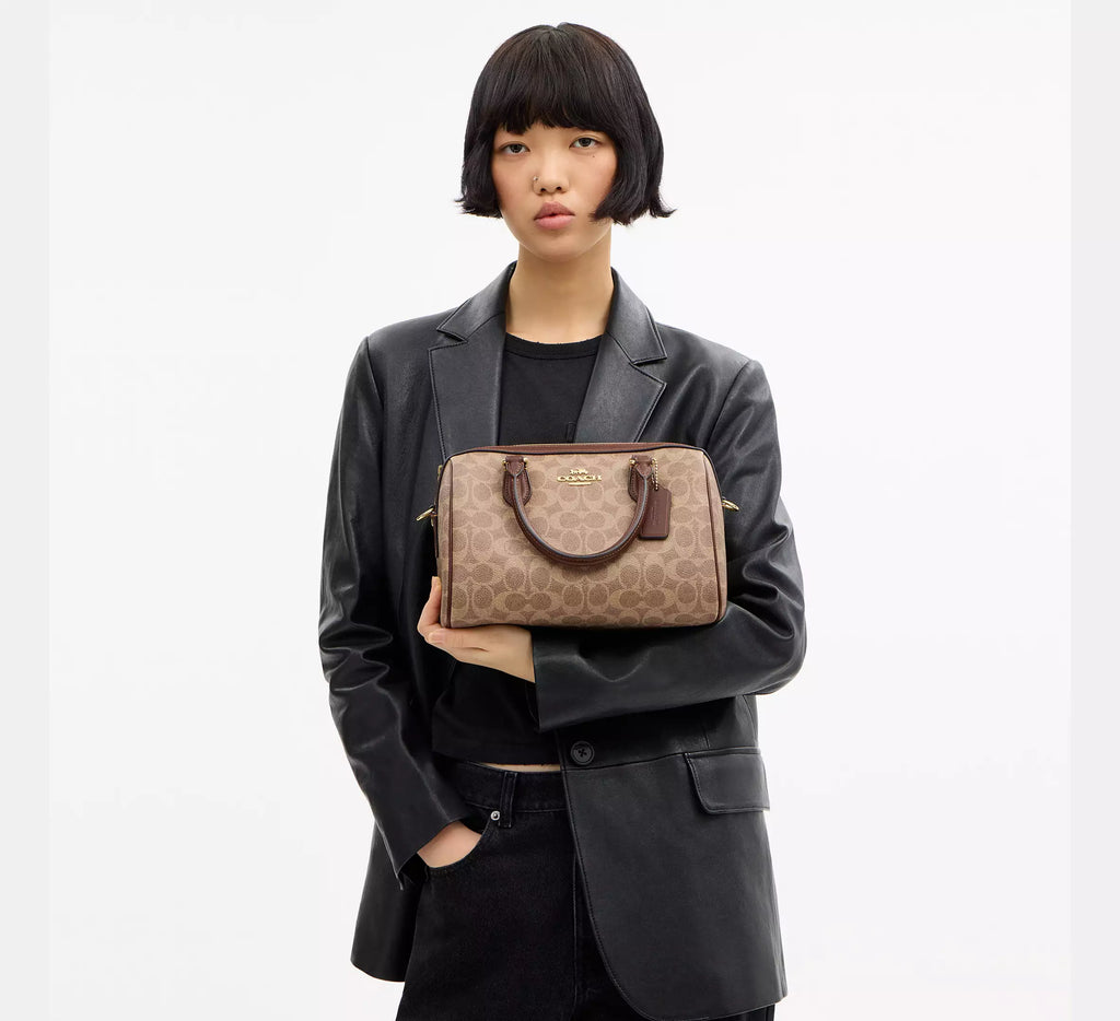 Coach Rowan Satchel Bag In Signature Canvas